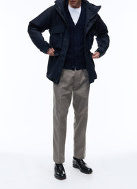 Parka en toile technique - Bleu marine