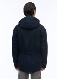 Parka en toile technique - Bleu marine