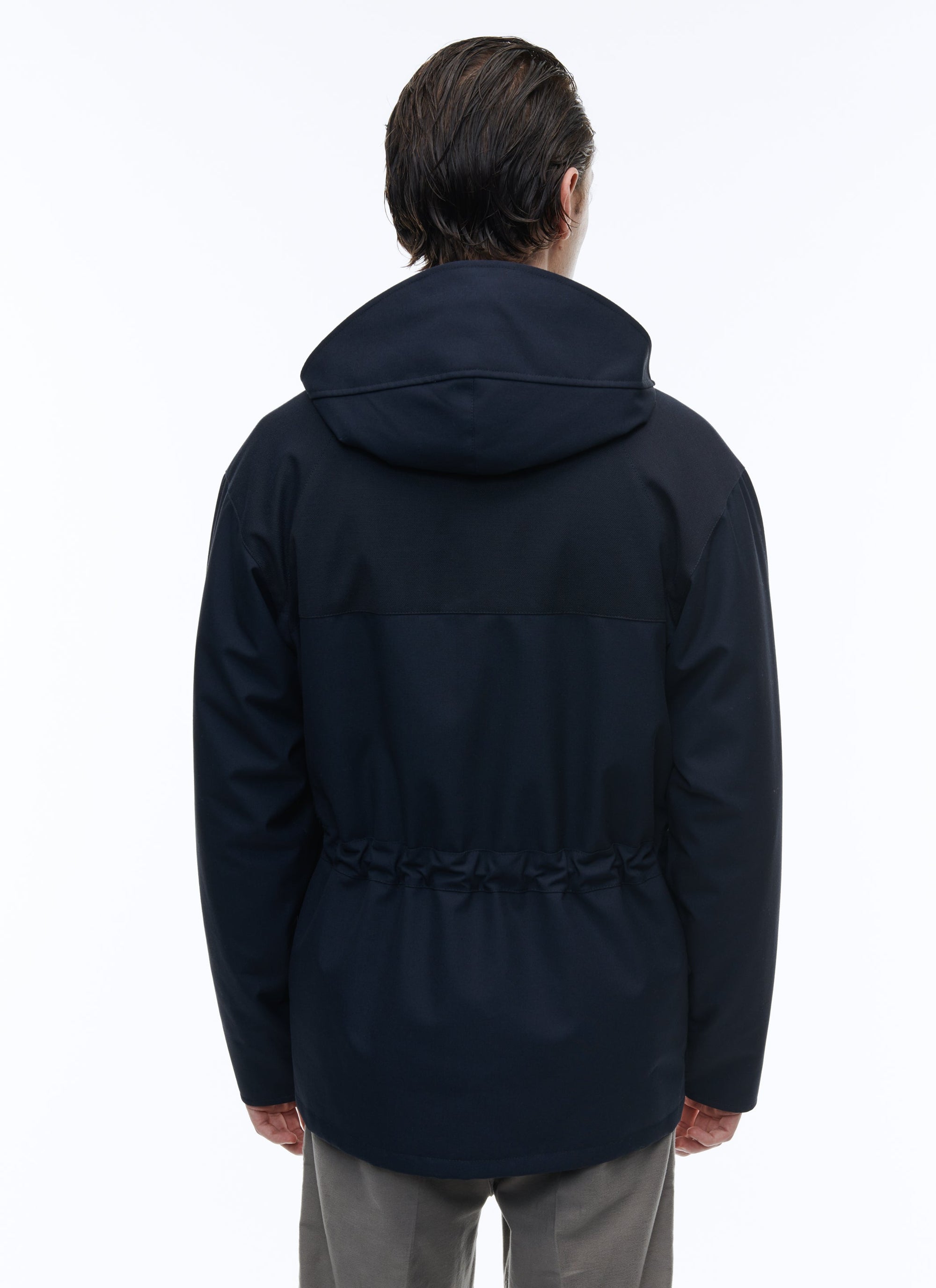 Parka en toile technique - Bleu marine