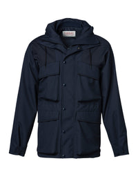 Parka en toile technique - Bleu marine