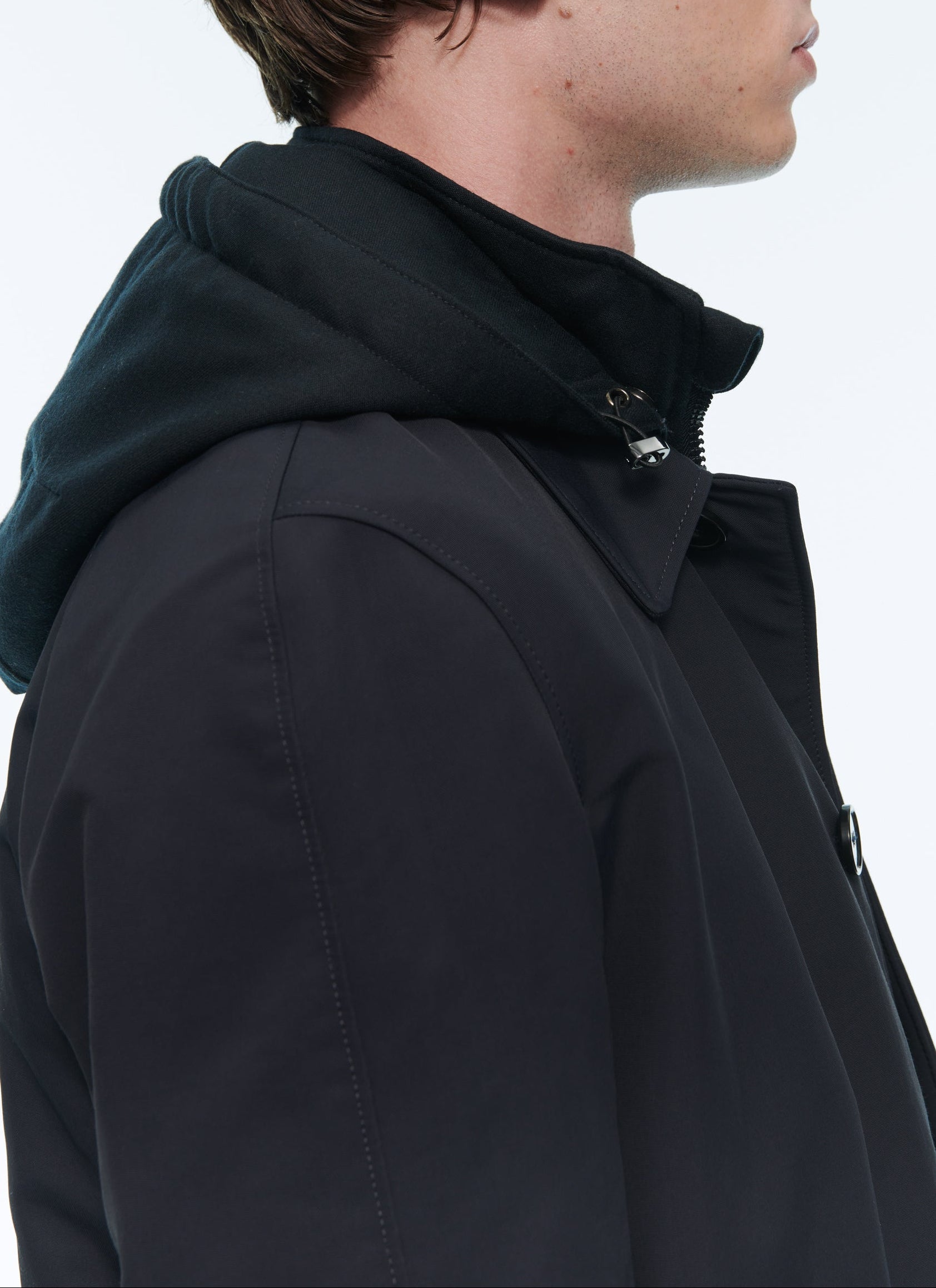 Water-repellent canvas parka - Navy blue