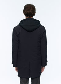 Water-repellent canvas parka - Navy blue