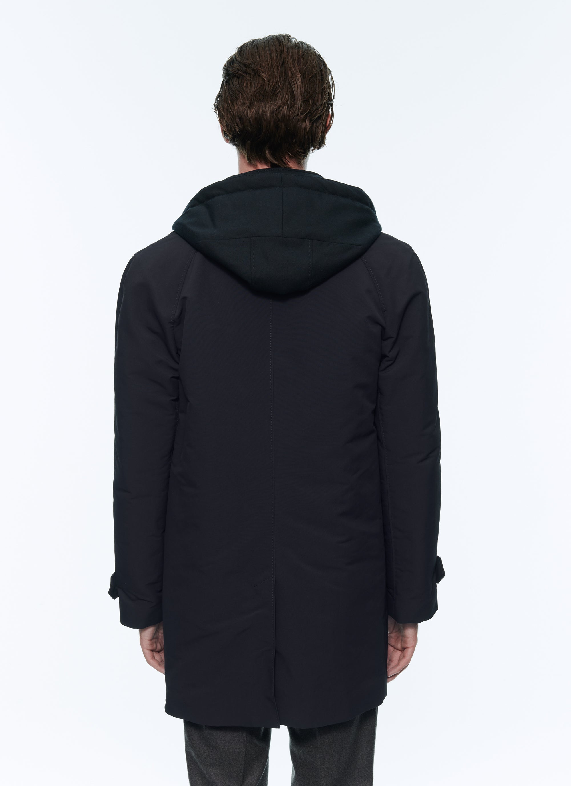 Water-repellent canvas parka - Navy blue