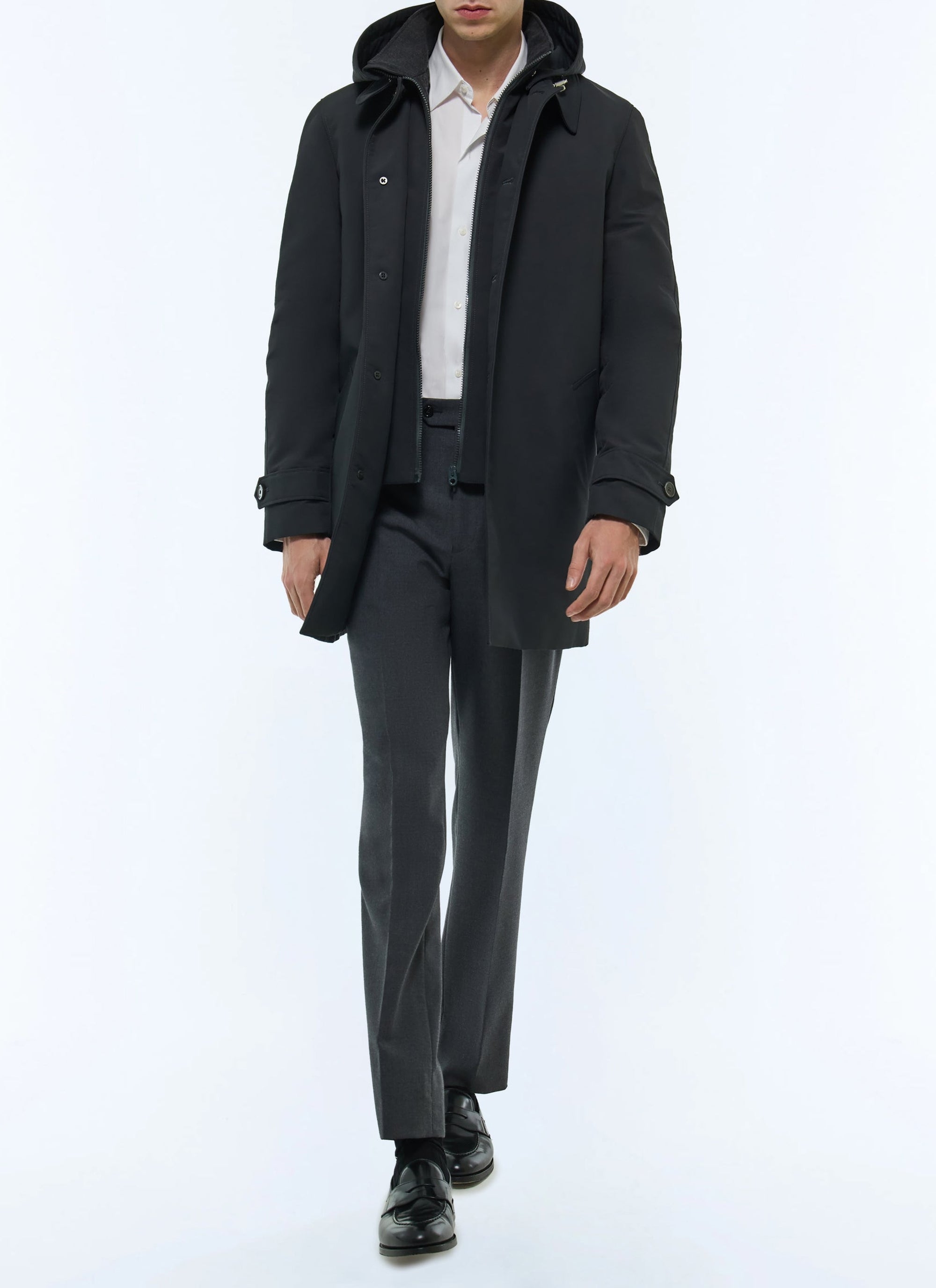 Parka en toile déperlante - Anthracite