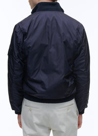 Water-repellent canvas bomber - Carbon