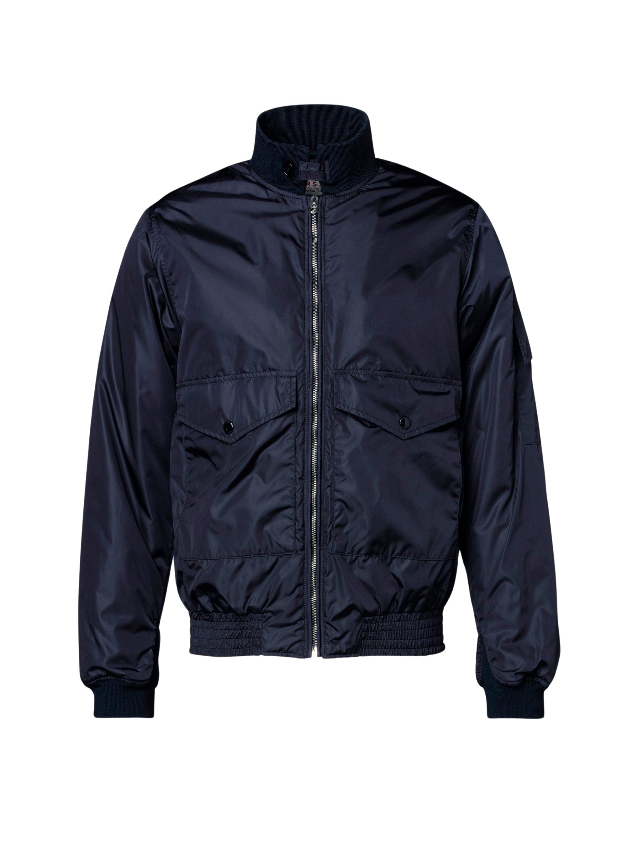Water-repellent canvas bomber - Carbon