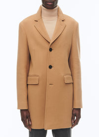 Wool slit coat - Camel