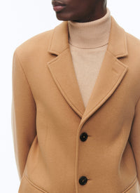 Wool slit coat - Camel
