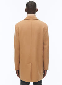Wool slit coat - Camel