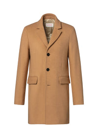 Wool slit coat - Camel
