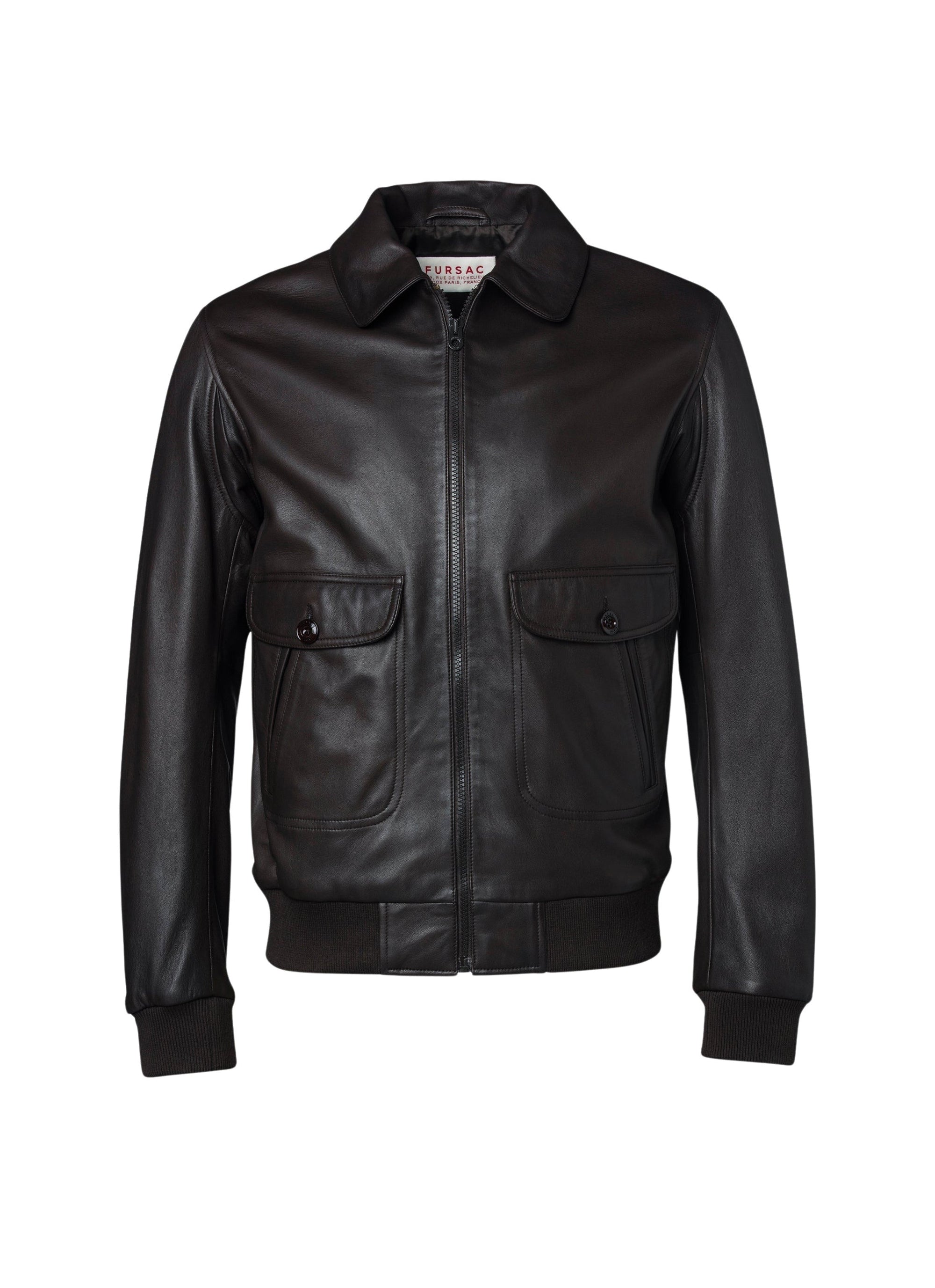 Lamb leather jacket - Brown
