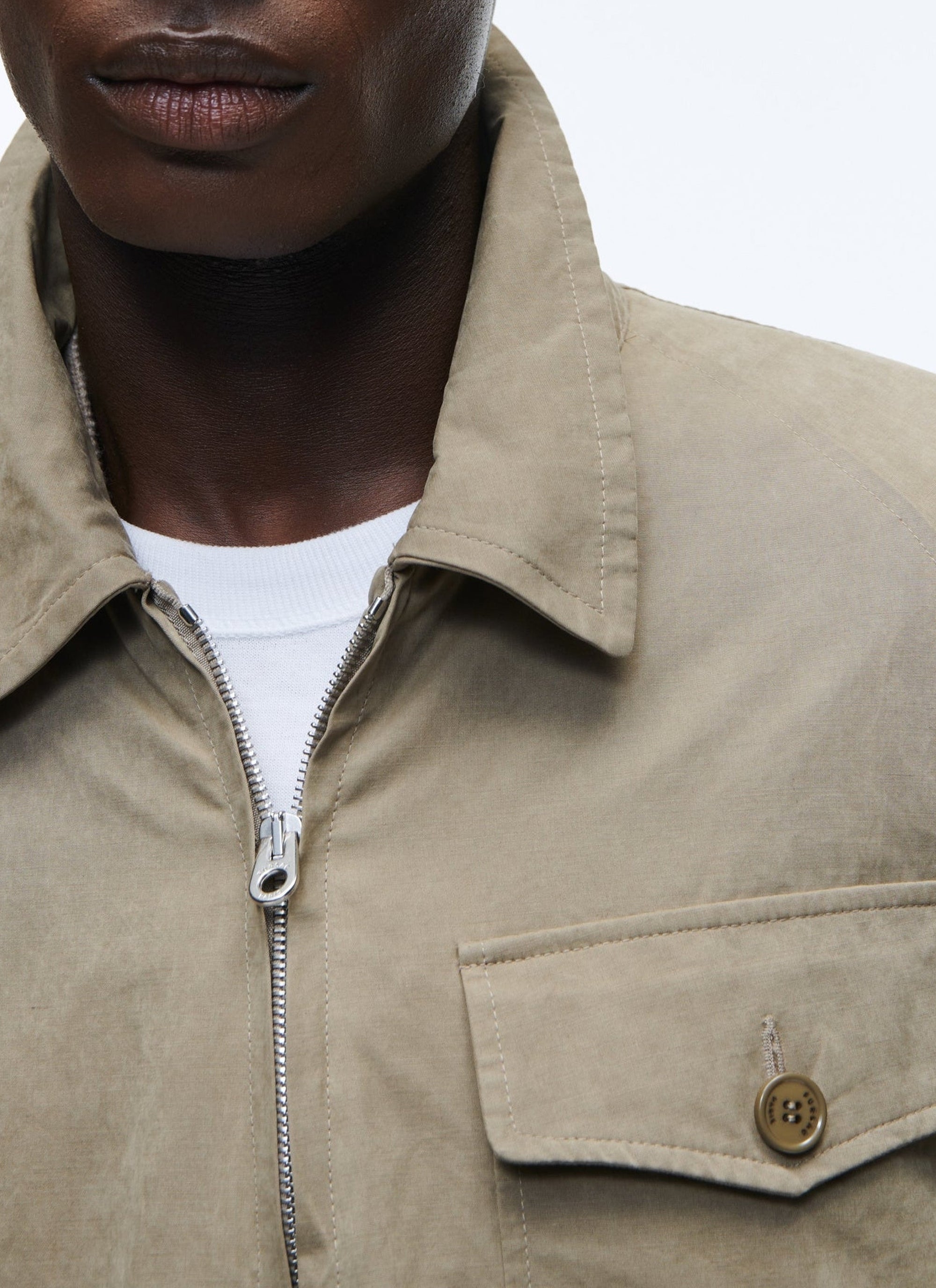 Veste en toile de coton déperlante - Taupe