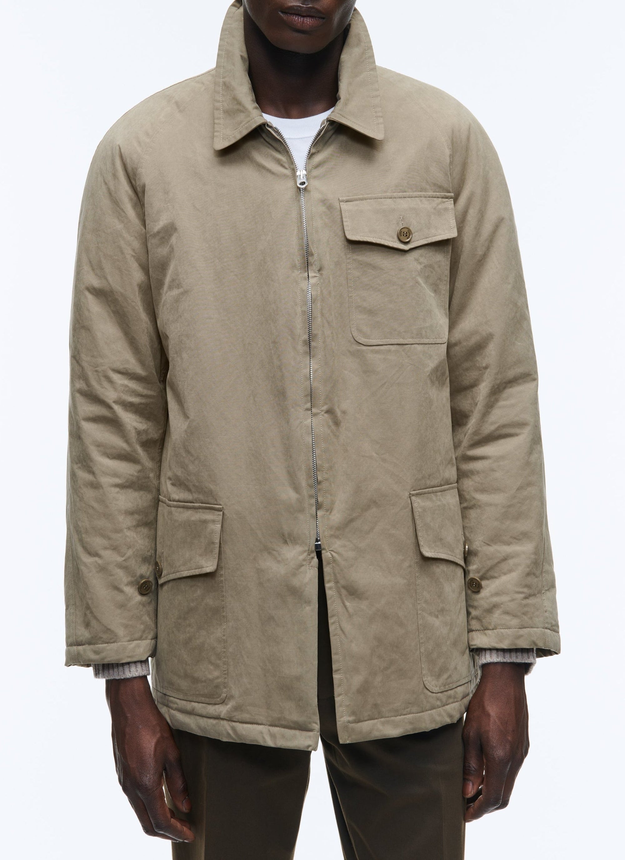 Veste en toile de coton déperlante - Taupe