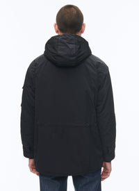 Water-repellent canvas parka - Navy blue