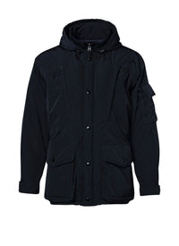 Water-repellent canvas parka - Navy blue
