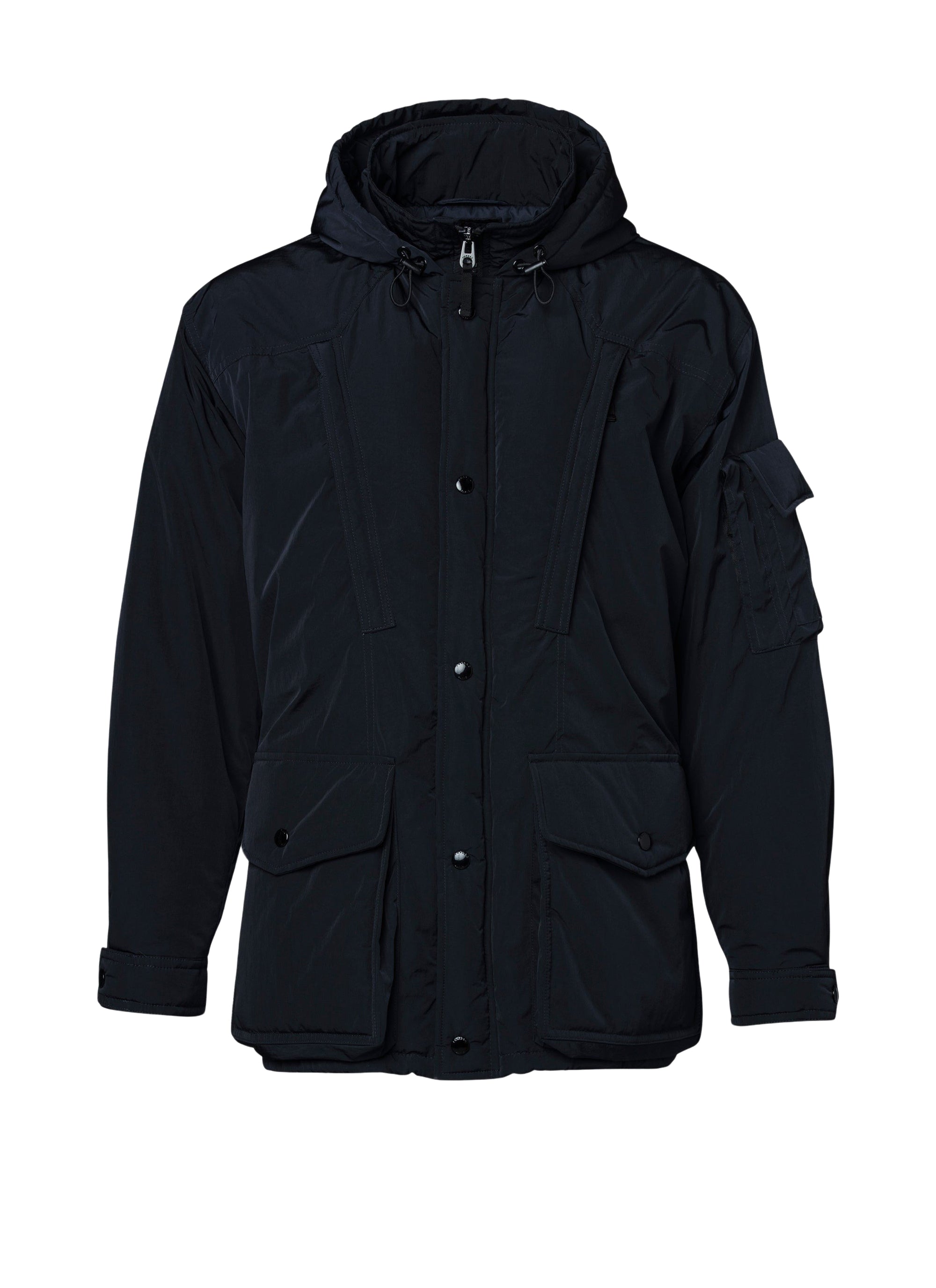 Water-repellent canvas parka - Navy blue