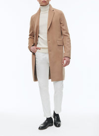 Cashmere slit coat - Camel