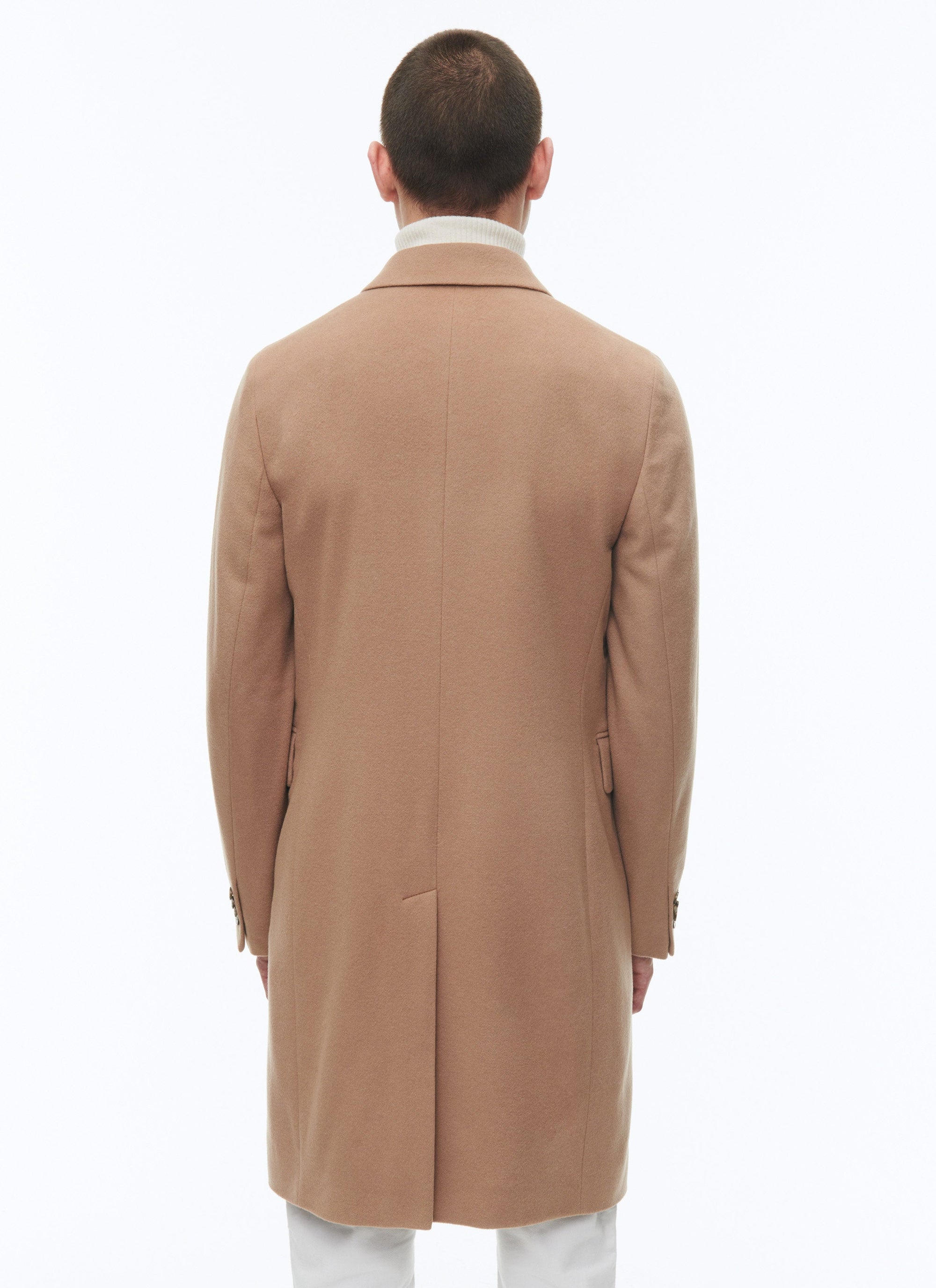 Cashmere slit coat - Camel