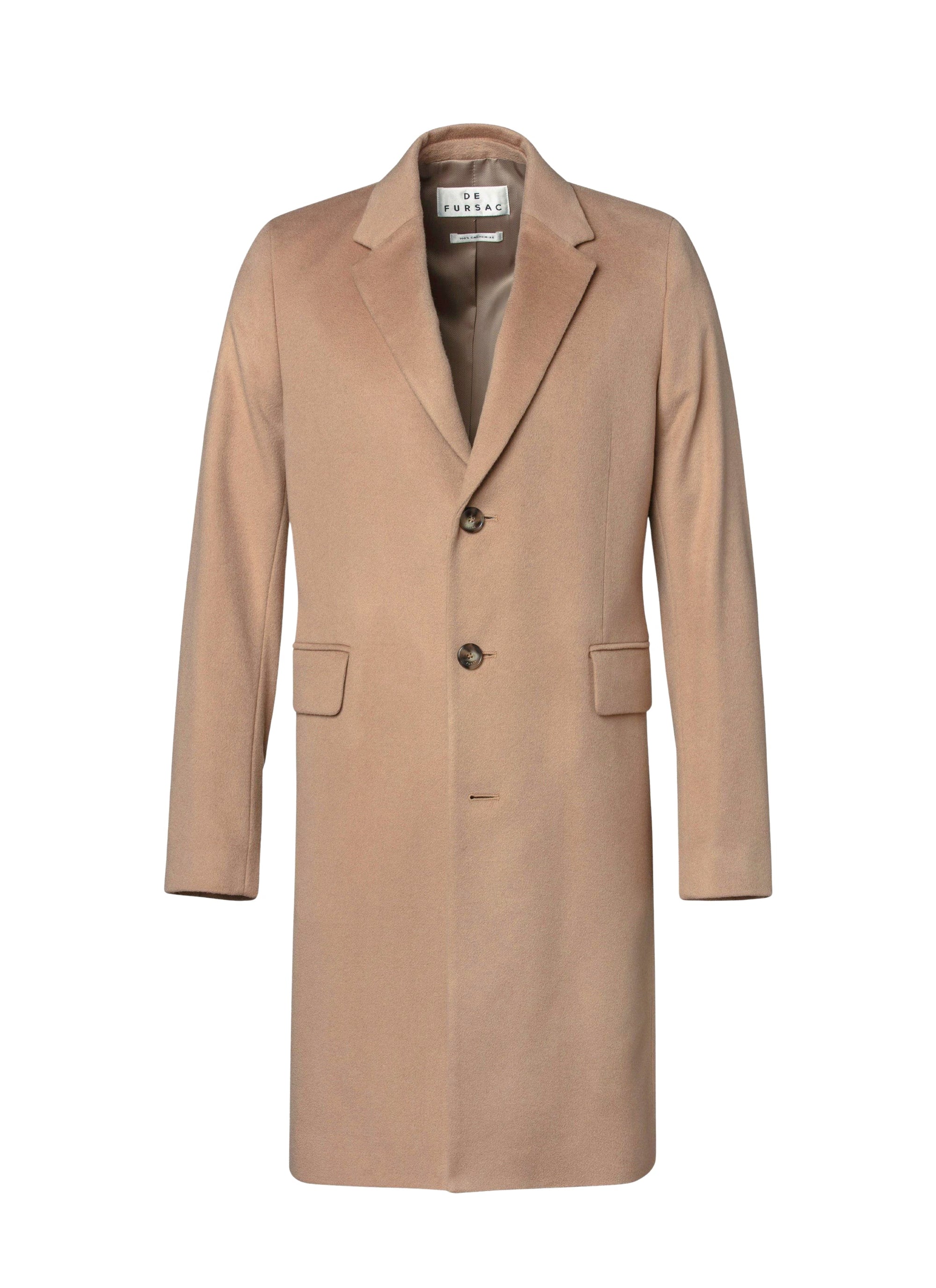 Cashmere slit coat - Camel
