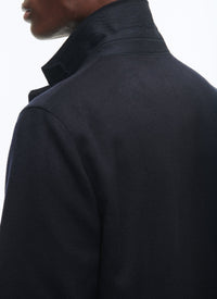 Manteau à fente en cachemire - Marine