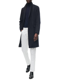 Manteau à fente en cachemire - Marine