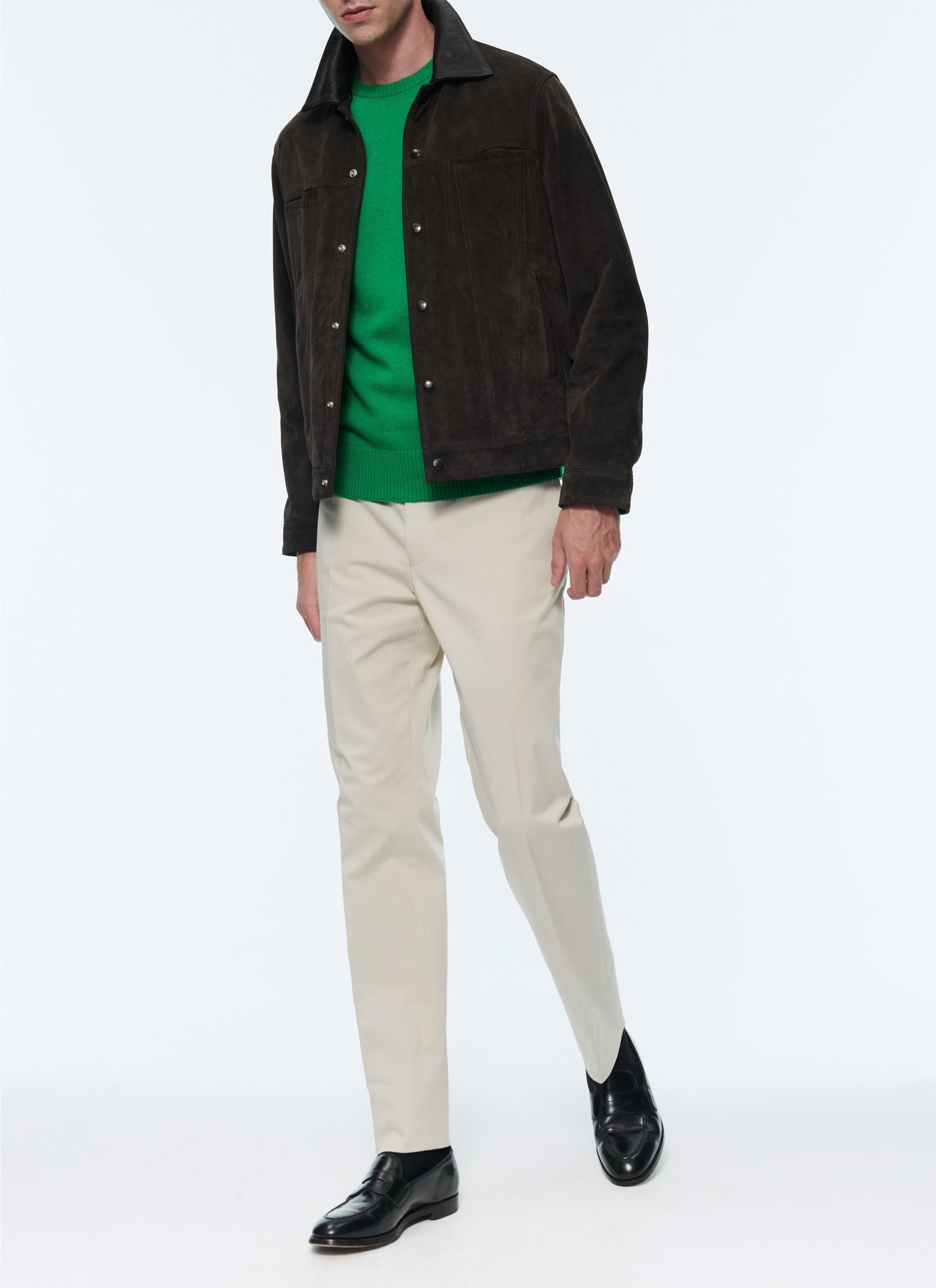 Suede leather jacket - Chocolate