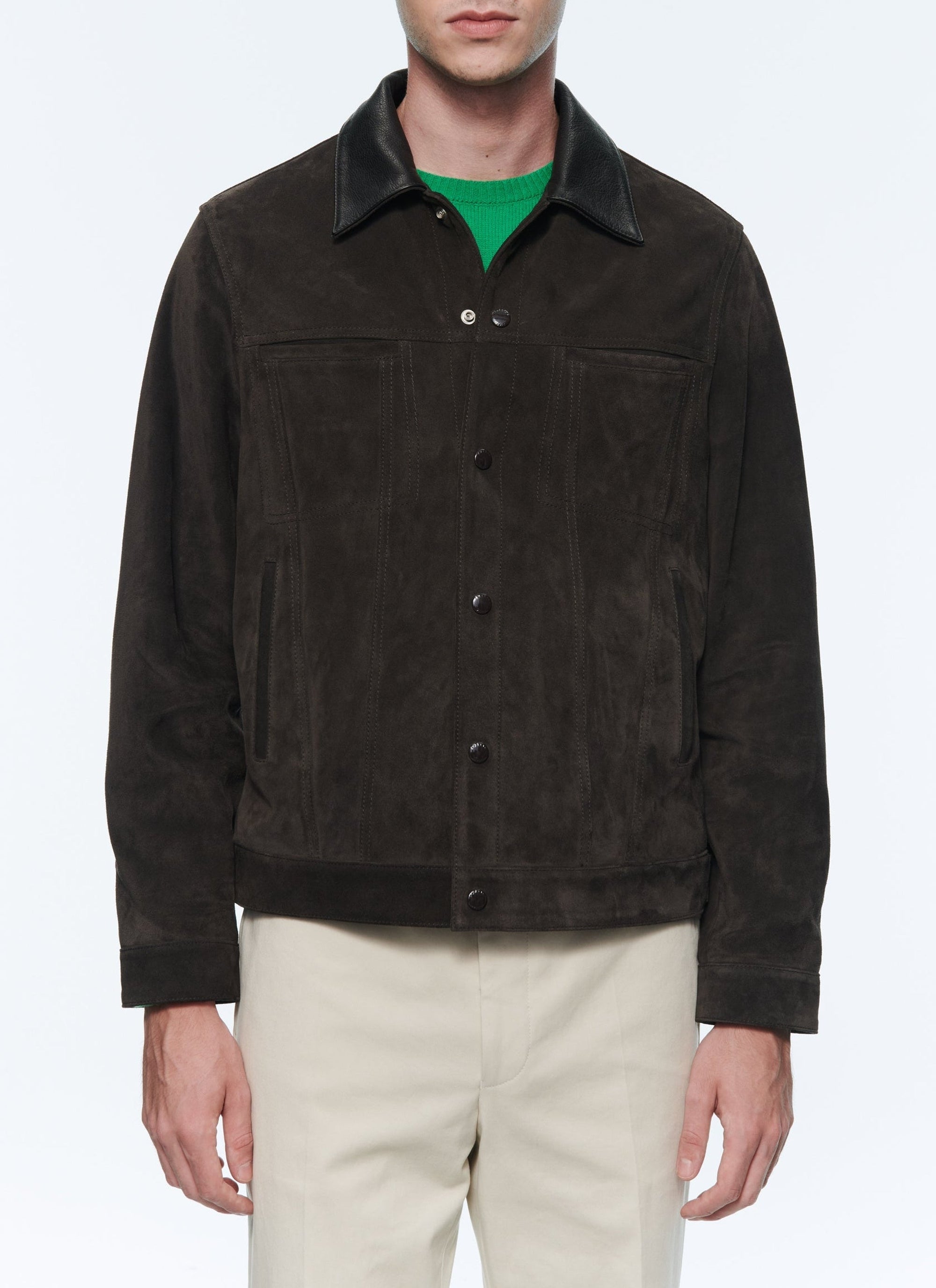 Suede leather jacket - Chocolate