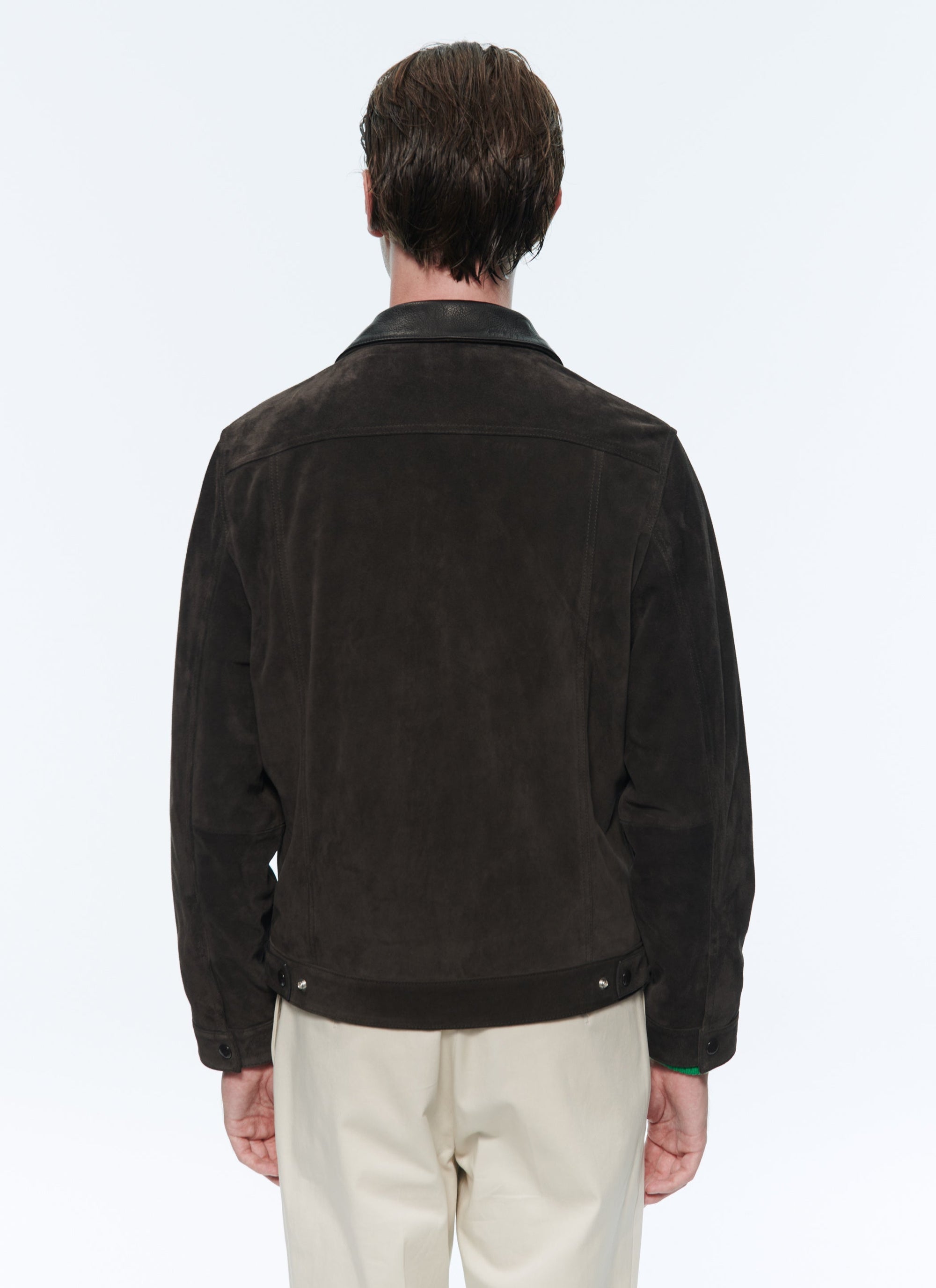 Suede leather jacket - Chocolate
