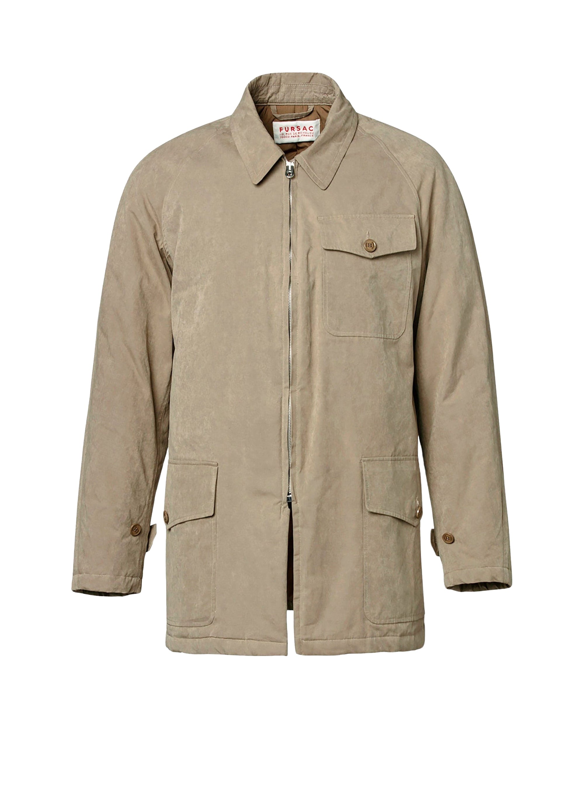 Veste en toile de coton déperlante - Taupe