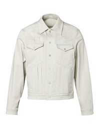 Western jacket in cotton satin - Ficelle