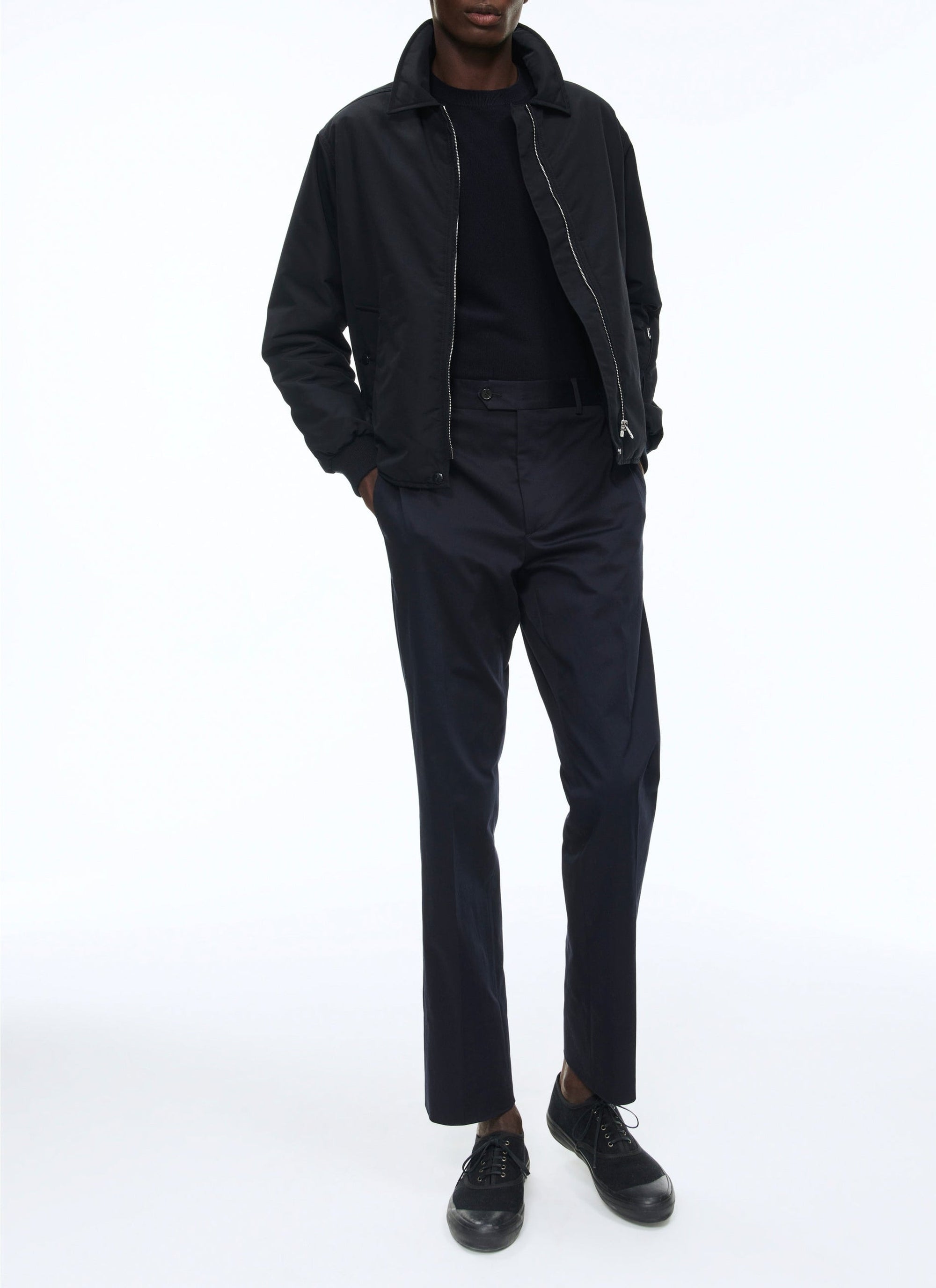 Blouson en tissu Ottoman - Bleu marine