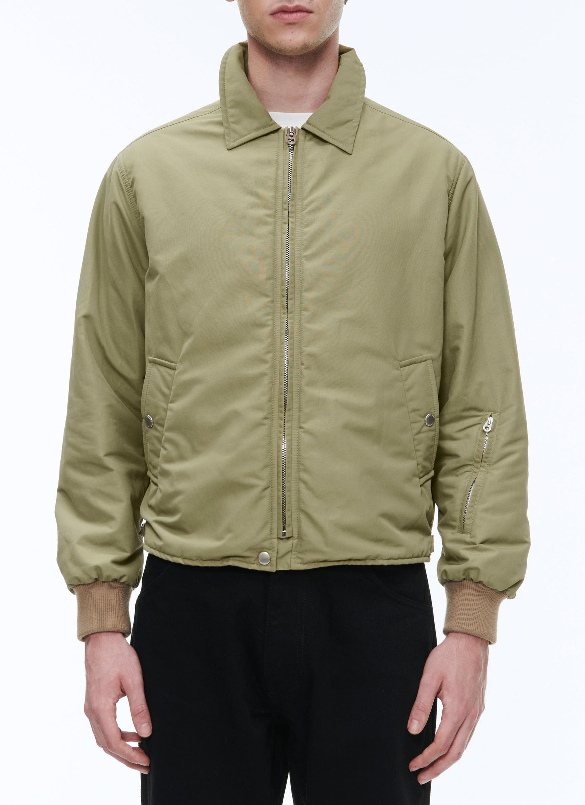 Jacket in technical fabric - Olive Green