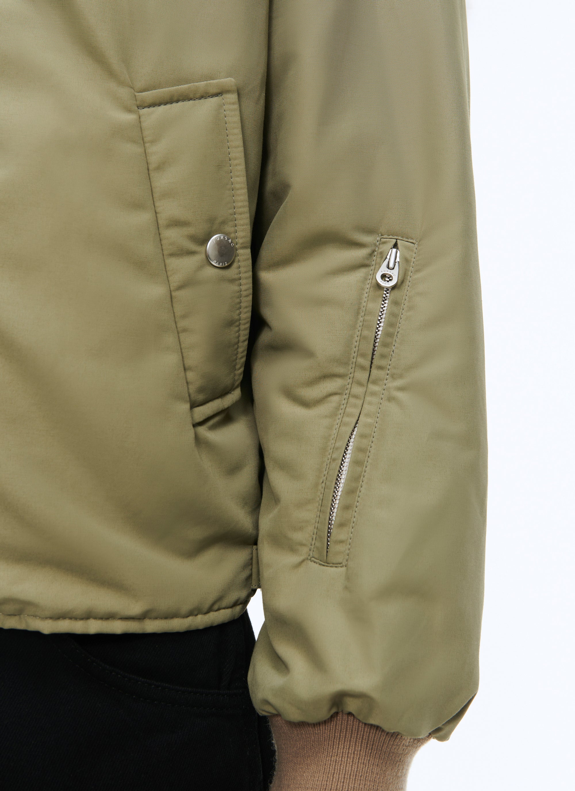 Jacket in technical fabric - Olive Green