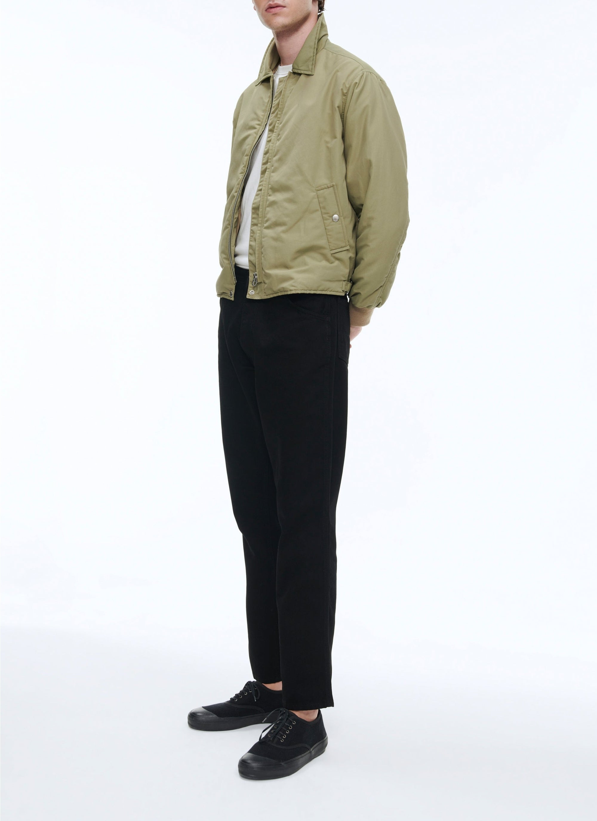 Jacket in technical fabric - Olive Green
