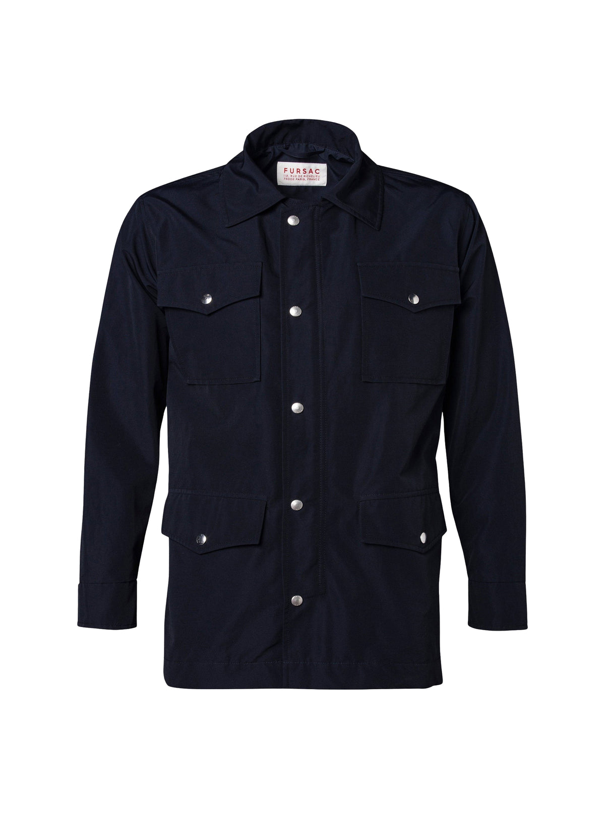 Veste à poches zippée en coton - Marine