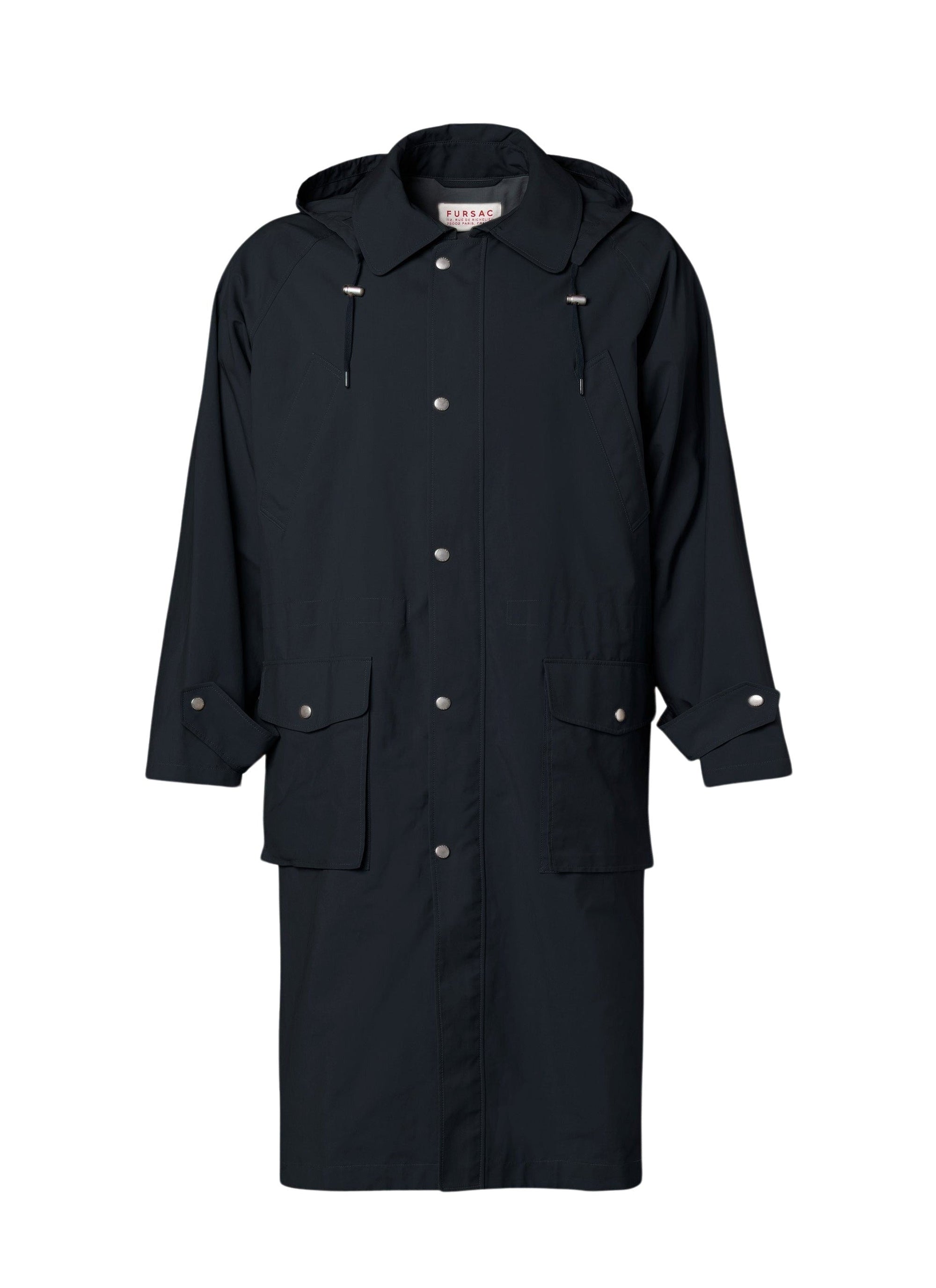 Parka en toile technique - Bleu marine