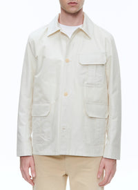 Veste boutonnée à carreaux - Écru