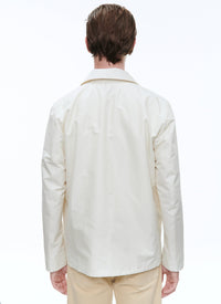 Veste boutonnée à carreaux - Écru