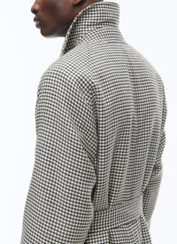 Manteau long à ceinture en laine - Écru