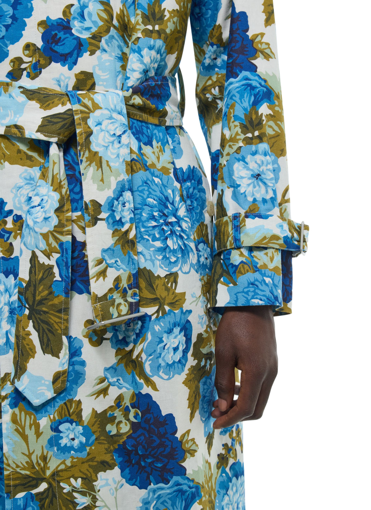 Imprimé Fleuri Foncé Manteau - Imprimé Fleuri Foncé