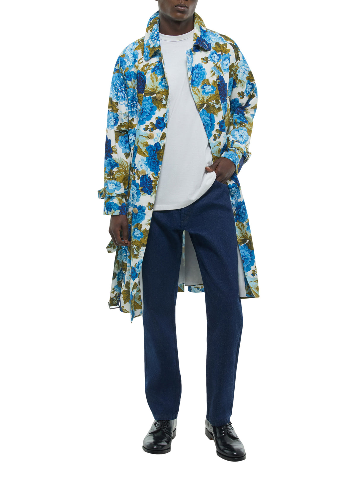 Imprimé Fleuri Foncé Manteau - Imprimé Fleuri Foncé