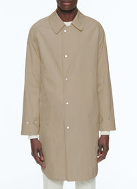 Manteau Balmacaan en serge de polyester déperlante - Beige