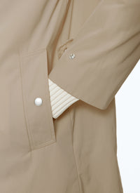 Manteau Balmacaan en serge de polyester déperlante - Beige