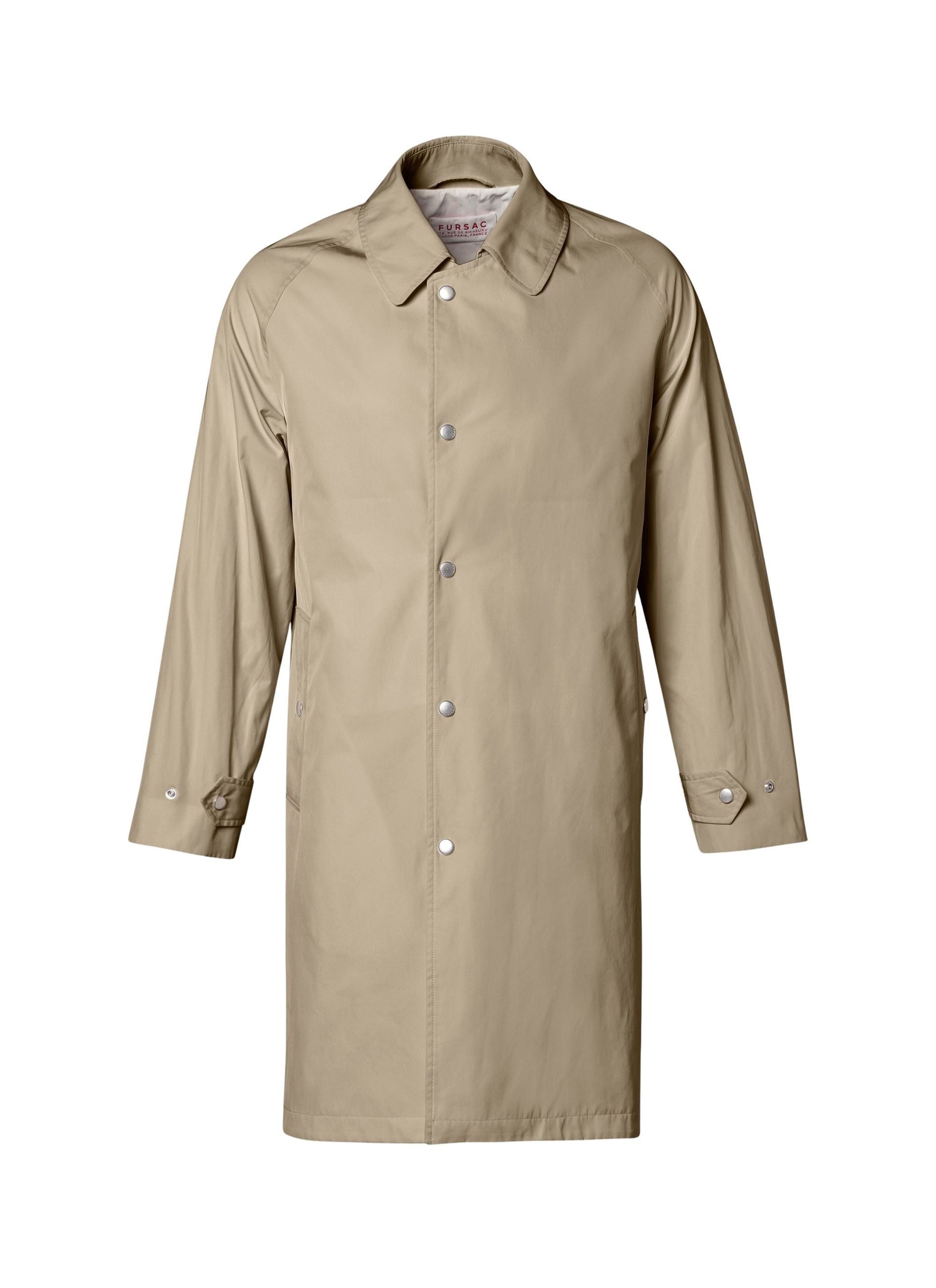 Manteau Balmacaan en serge de polyester déperlante - Beige
