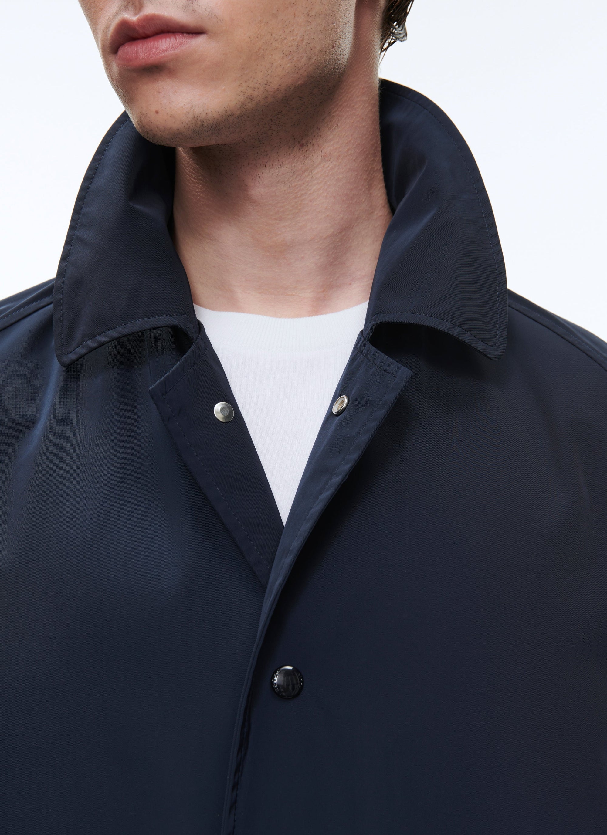 Manteau Balmacaan déperlant - Bleu marine