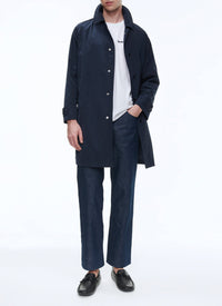 Manteau Balmacaan déperlant - Bleu marine