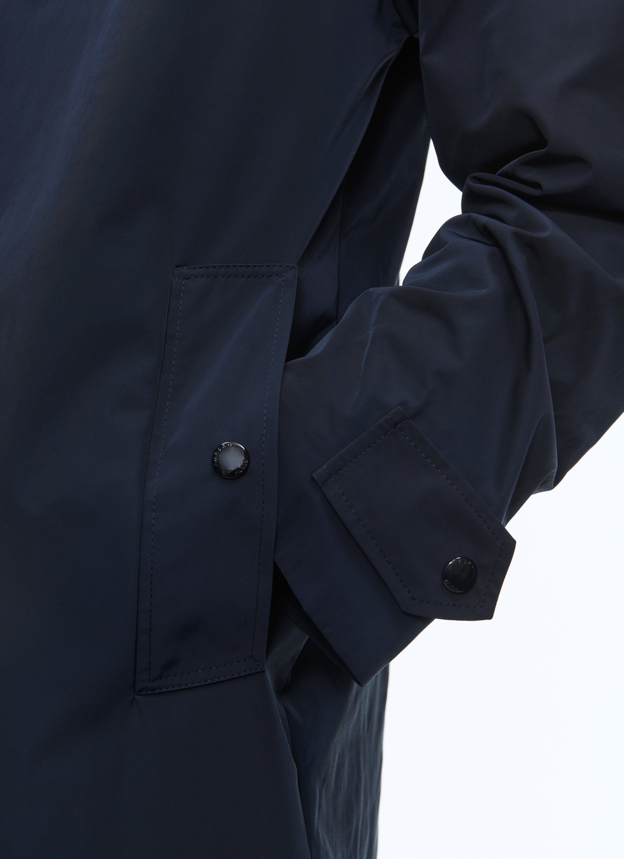 Manteau Balmacaan déperlant - Bleu marine