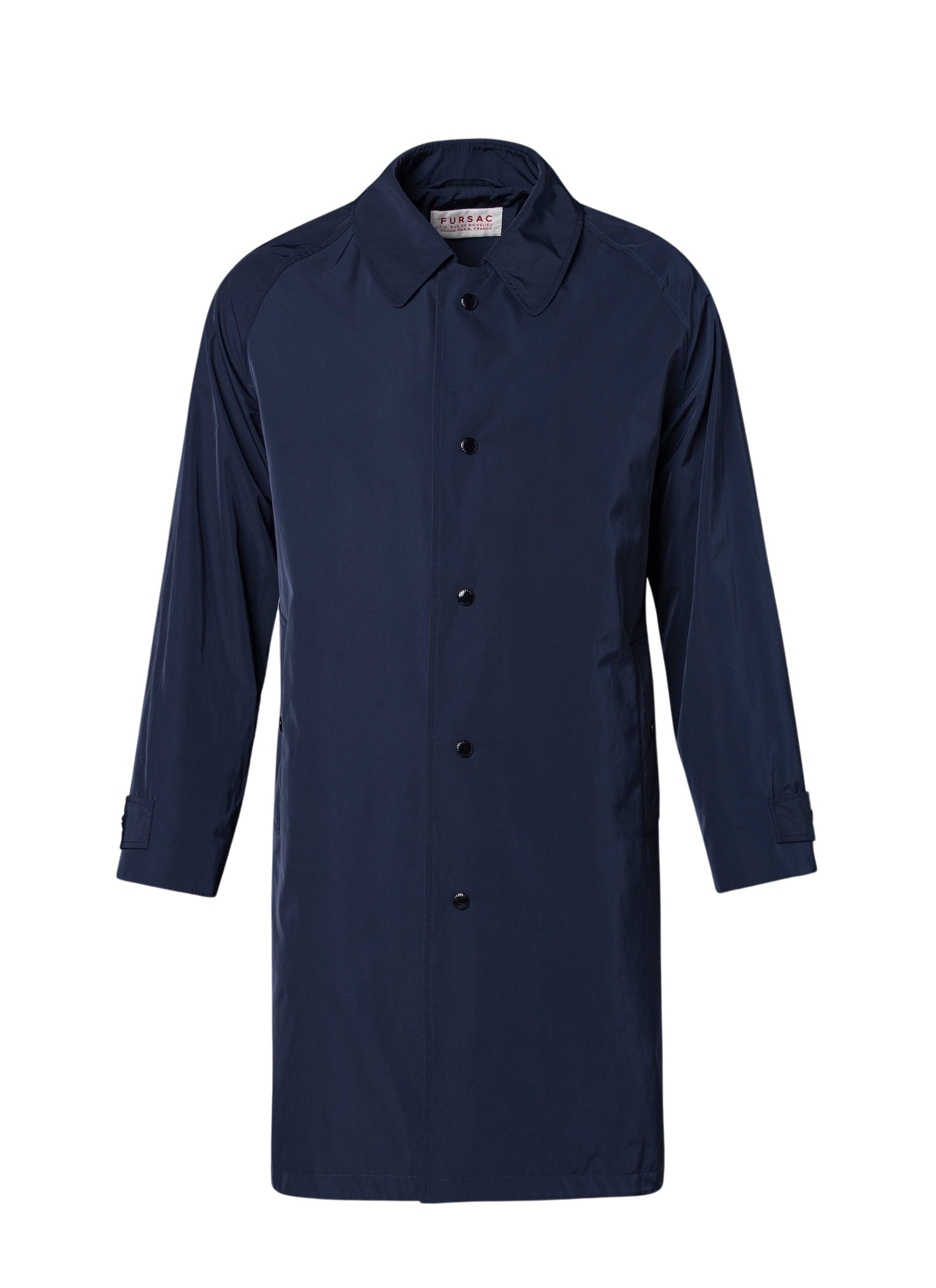 Manteau Balmacaan déperlant - Bleu marine