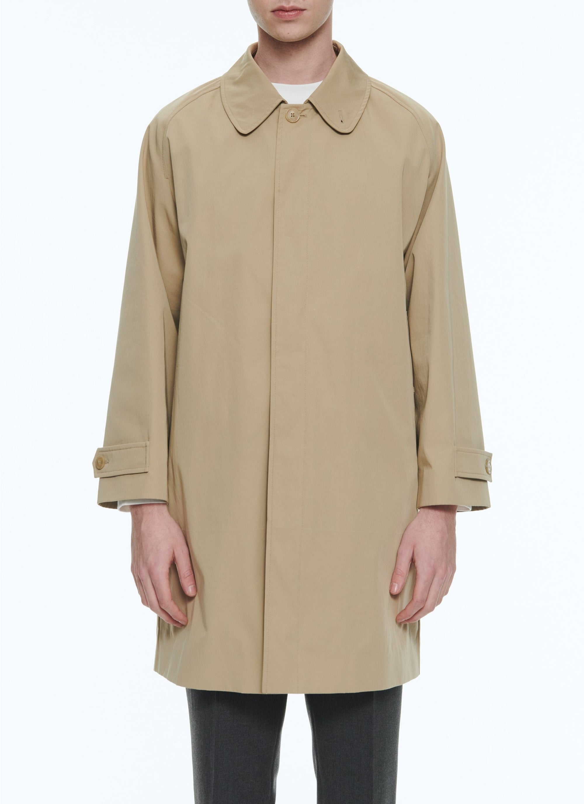 Jacques Tati Trench coat in cotton twill - Beige