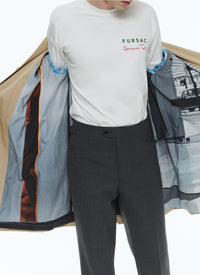 Jacques Tati Trench coat in cotton twill - Beige